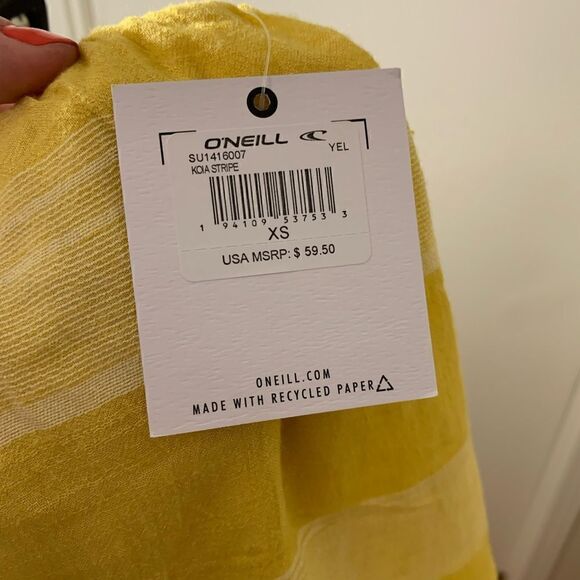 O’Neil NWT yellow Koia strapless dress Size XS - Picture 8 of 9